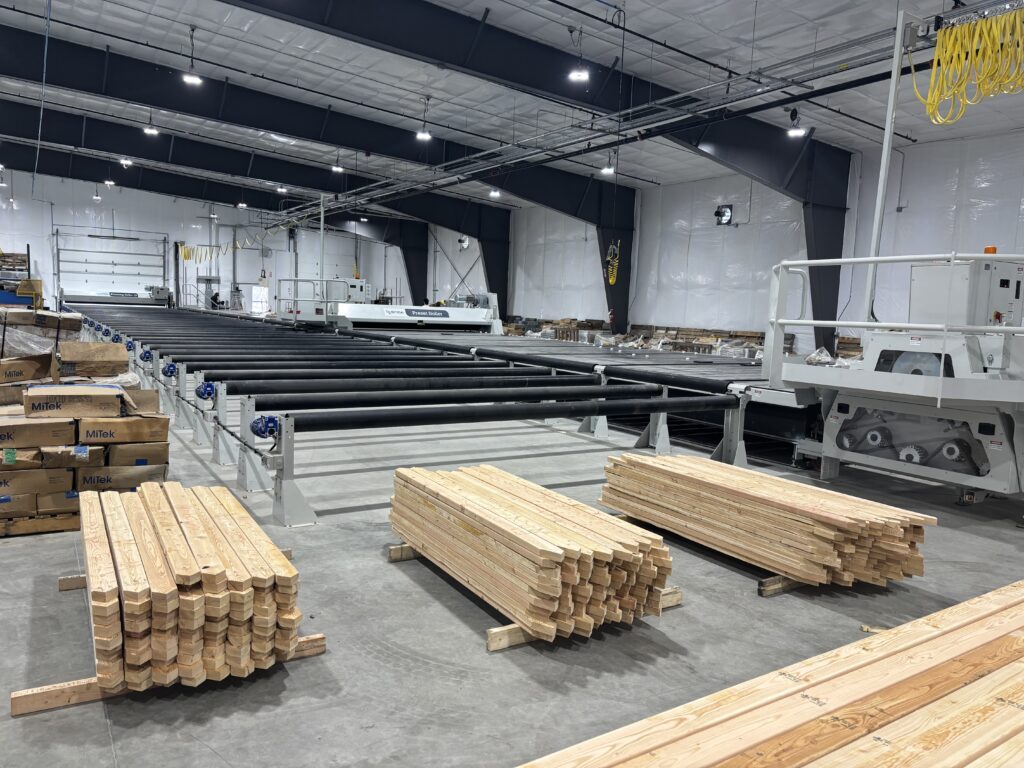 Truss production line at the Barlow Truss plant