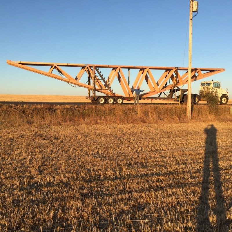 Wood truss delivery truck